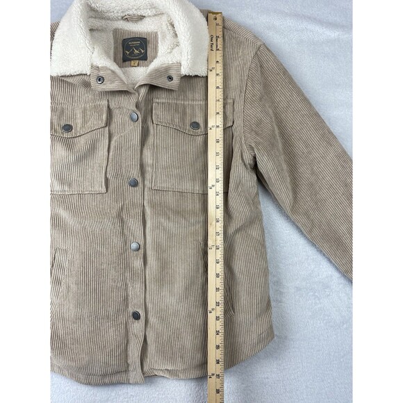 26 International Corduroy Sherpa Jacket Womens S Oversized Beige Soft Chore - Picture 9 of 9